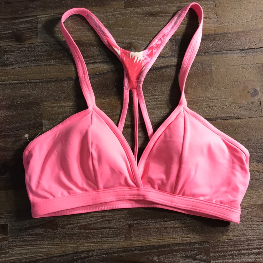 Maaji Reversible Scoop Halter Top -Pink Flamingo - Picture 5 of 8